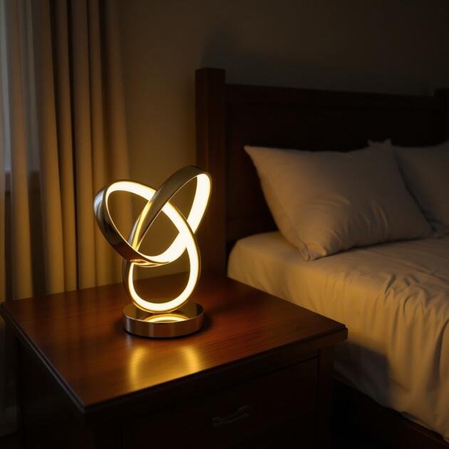 Gold Loop Sculptural LED Desk Lamp