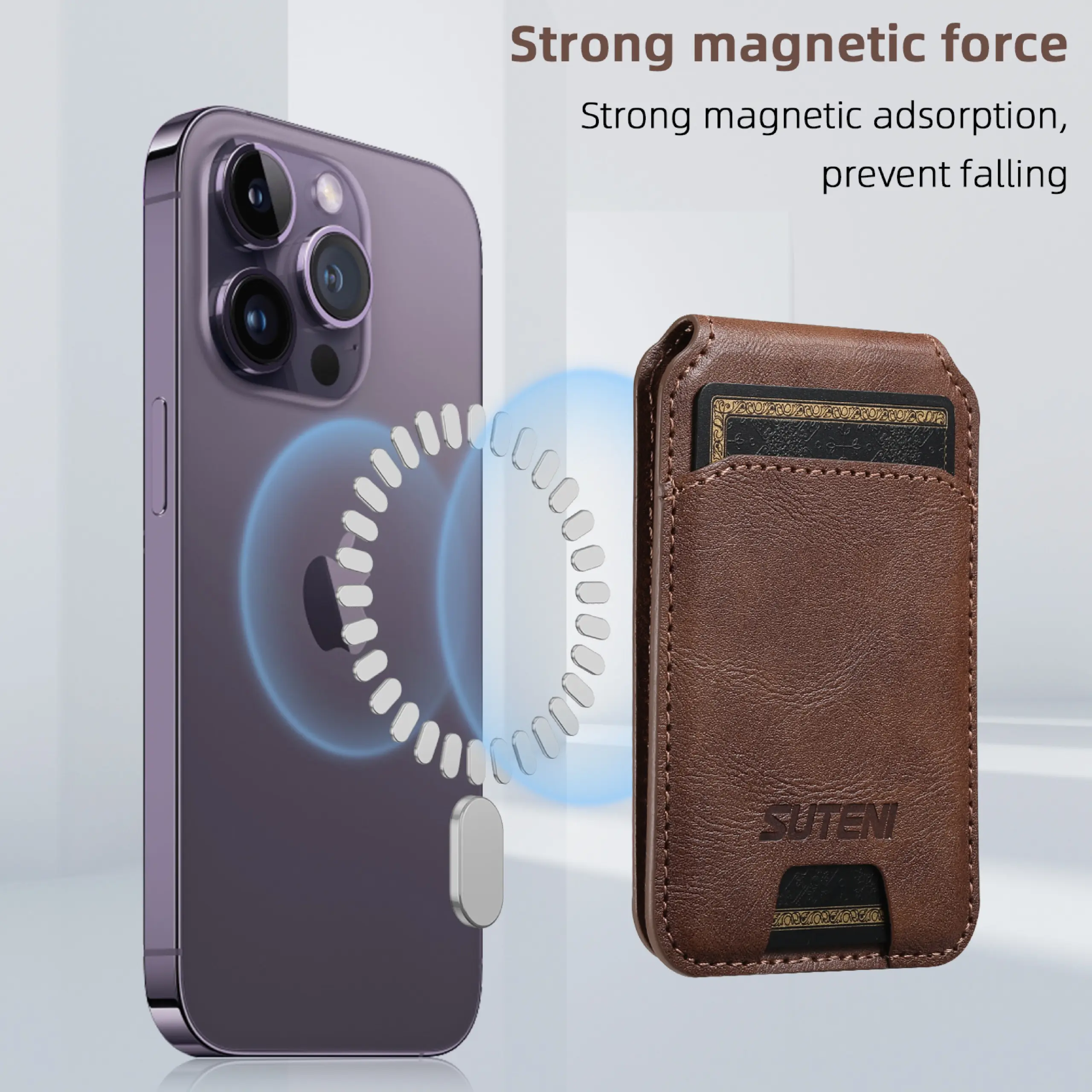 Magnetic Phone Card Holder Wallet