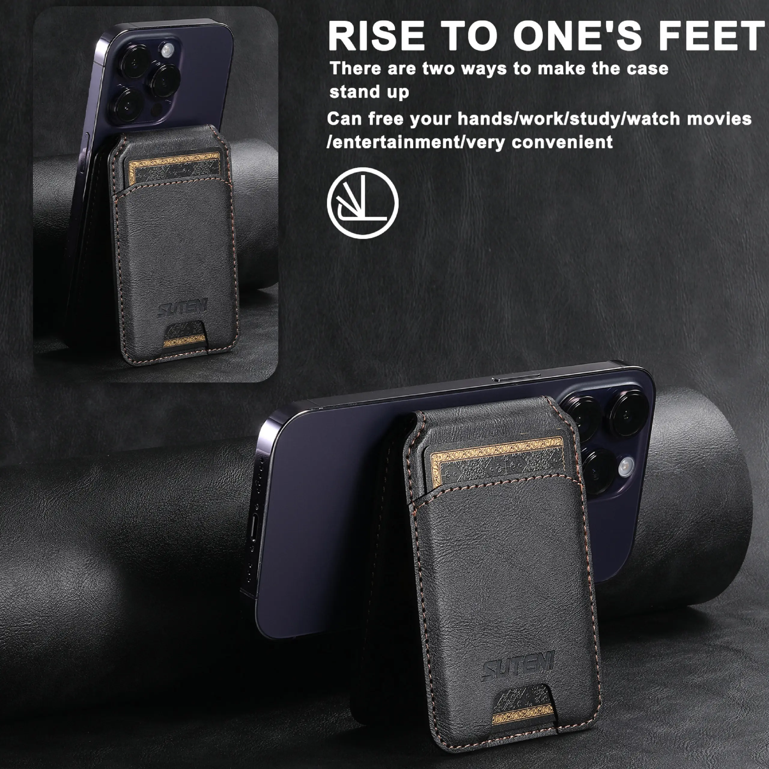 Magnetic Phone Card Holder Wallet - الصورة 2