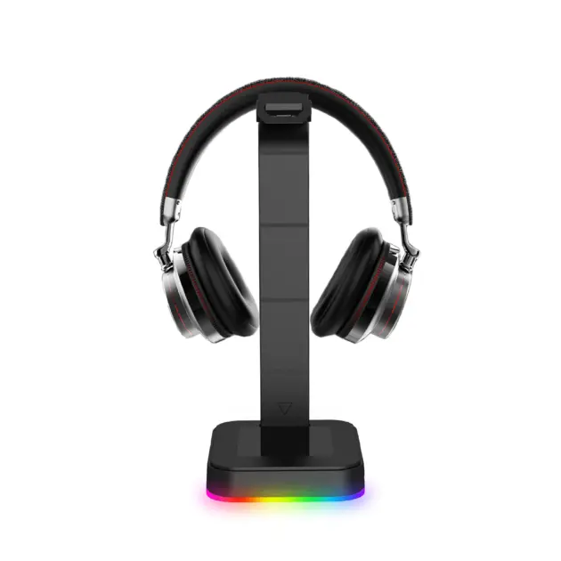 RGB Gaming Headset Stand with Dual USB